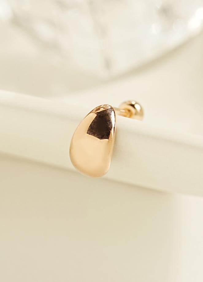 Minimalpiercing 14K Bold Kidney Bean Piercing Earrings