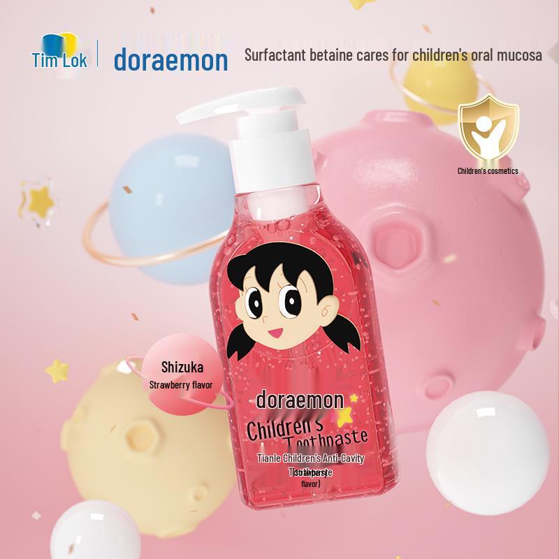 Детская зубная паста Tianle Doraemon против кариеса с фтором, 140 г, для детей от 3 до 12 лет