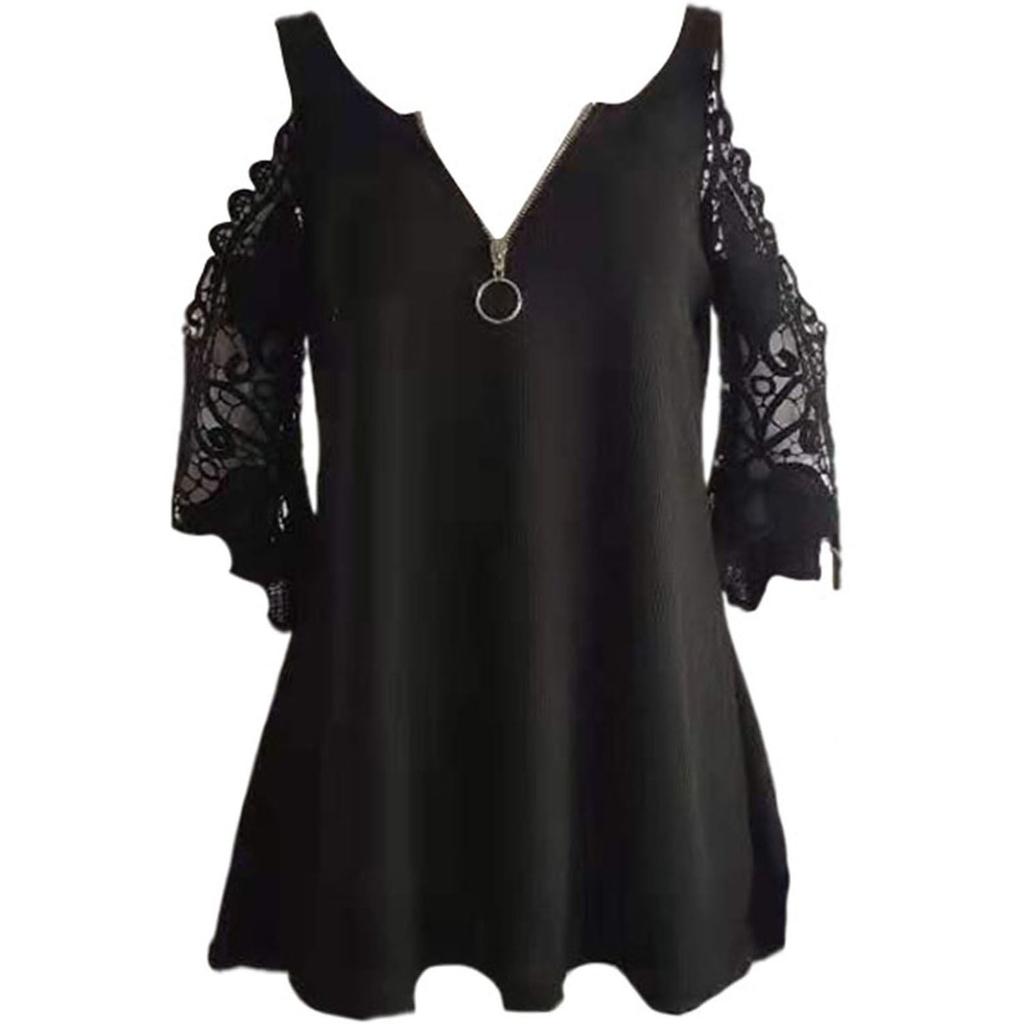 Женская летняя пляжная туника с открытыми плечами, топы, блузка с короткими рукавами, повседневные футболки больших размеров, рабочие футболки больших размеров