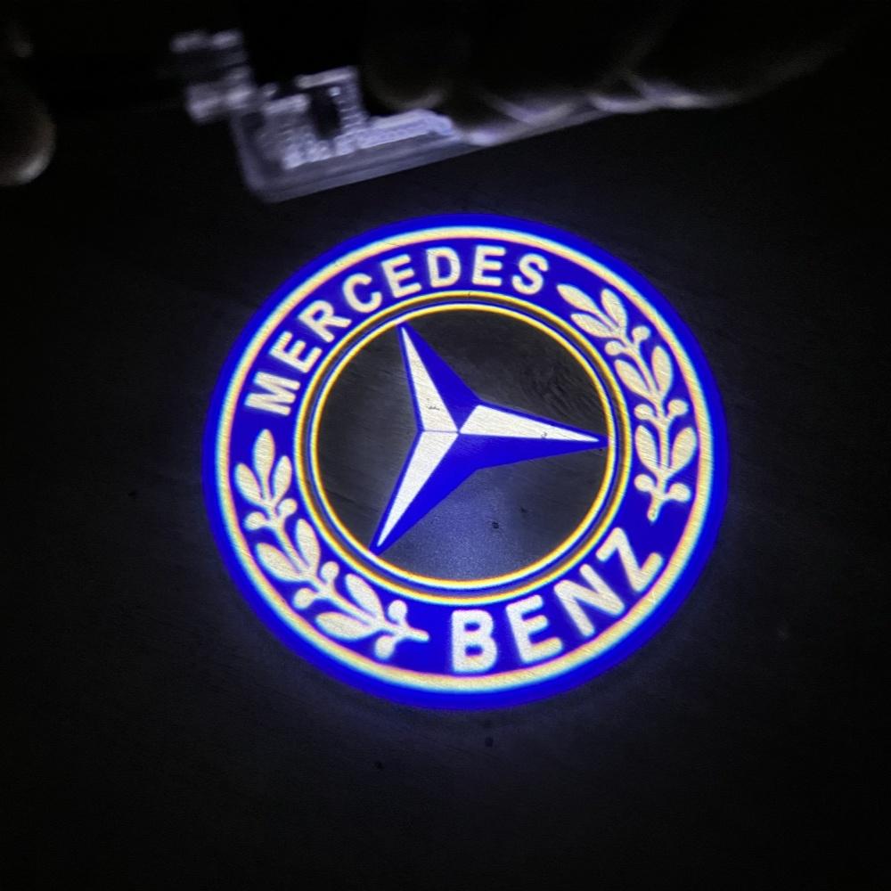 ERS3 2025 Hot Car door Ghost lamp AMG logo welcome light for Mercedes-Benz GLK250/280/300/350 projector B-BLASW245/A W168 W169 lighti
