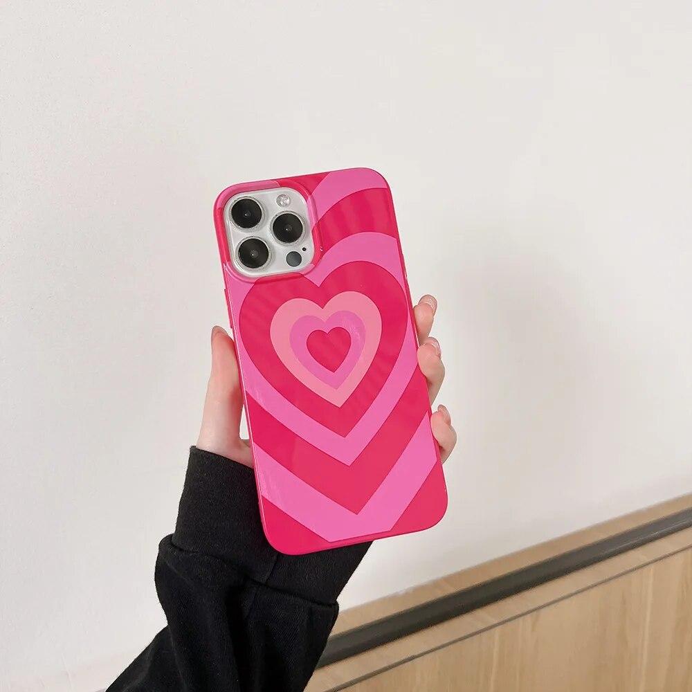 Чехол для телефона INS Sweet Love Heart для iPhone 15 14 13 12 11 Pro Max Mini XS X XR 7 8 Plus SE, мягкий силиконовый защитный чехол-бампер