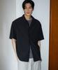 BLANKROOM Nilo Half Shirt_Washed Black