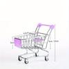 Mini Supermarket Shopping Trolley Cart Desktop Model Children's Toys