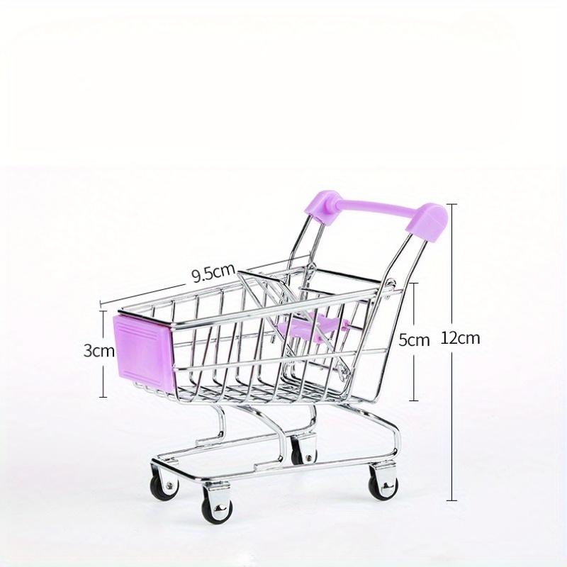 Mini Supermarket Shopping Trolley Cart Desktop Model Children's Toys