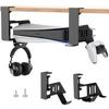PS5 Under Desk Under Desk Horizontal No Drilling Space Saving Compatible with New PS5 Improved Heat Fall Under Desk Storage Holder, Stand, Stand,