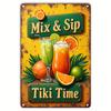 Fruit Juice Tin Sign Tiki Cocktails Coffee Whisky Tinplate Poster Classic Wall Plaque Signs Cafe Bar Billboard Art Decor Plates