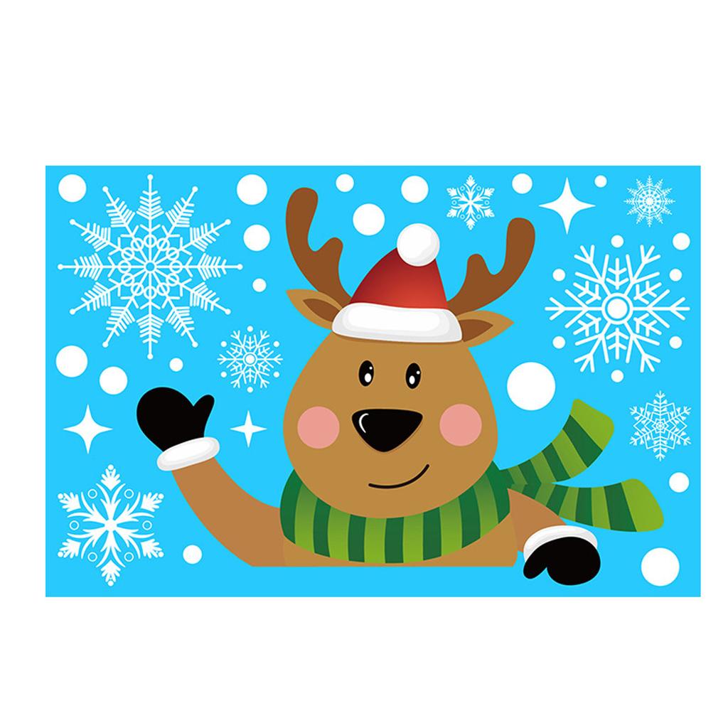 Electrostatic Glass Stickers On Christmas Windows And Christmas Stickers On Walls