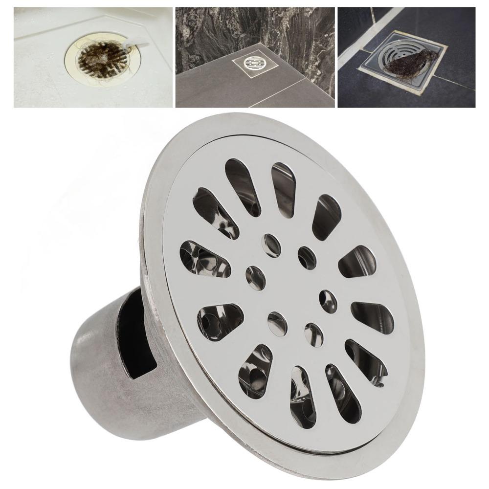 304 Stainless Steel Shower Drain 3.54 Inch Diameter Deep Water Sealing Drain  Washroom