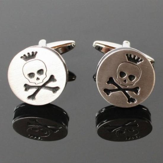 Kamakura Cufflinks Workshop Skull and Crossbone Cufflinks and Dc049 [Cufflinks Cufflinks]