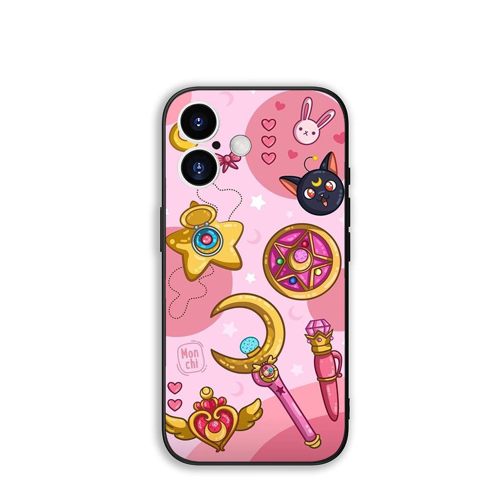 Чехол-бампер Cover для Apple iPhone 15 14 16 Plus XS 13 11 12 Pro Max XR X 16E ProMax Чехол для телефона Кот Моряки Красивая Девушка Луна