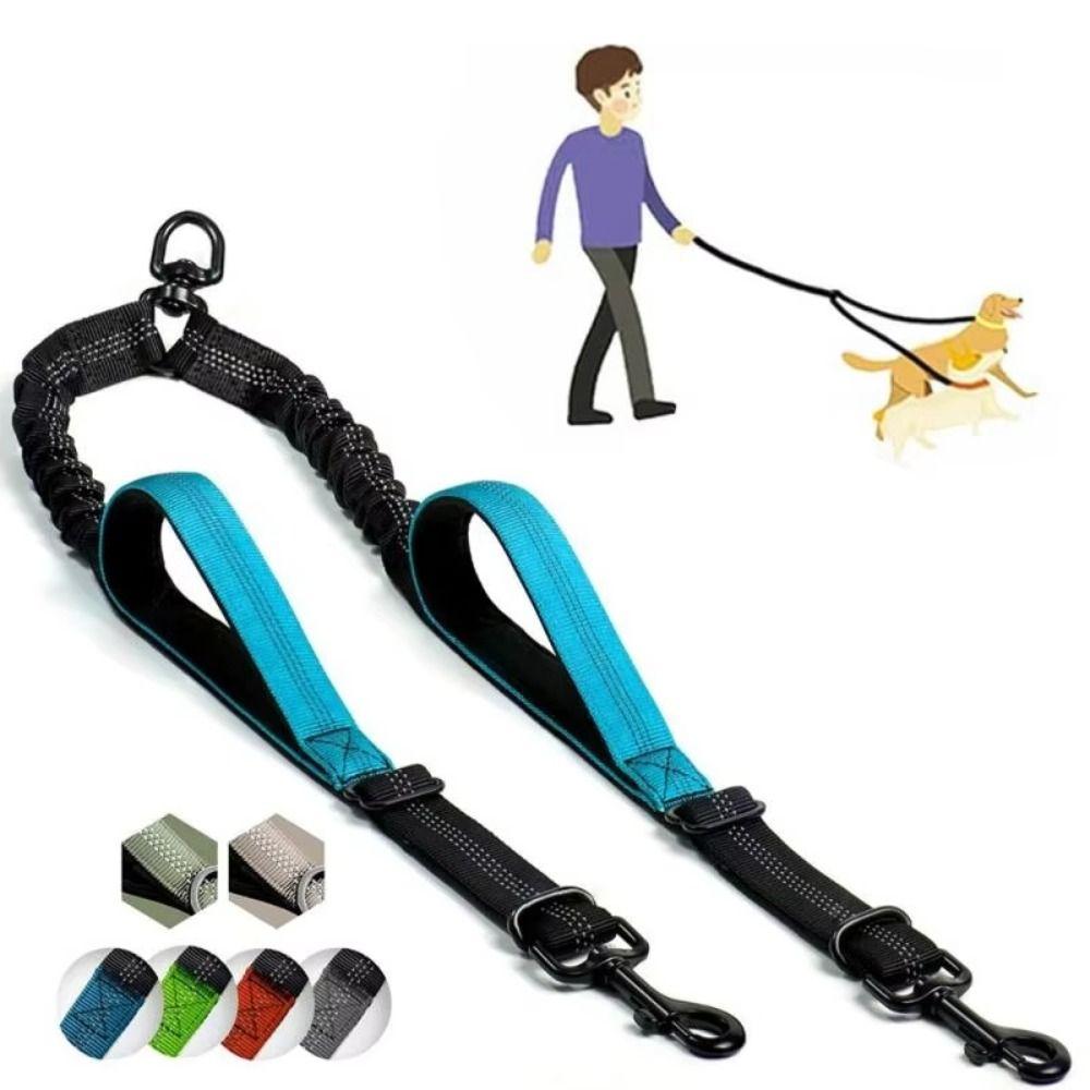 No-Pull Design Dual Dog Leash No-Tangle Two Dog Lead Rope Portable Pet Walking Rope Small Dogs