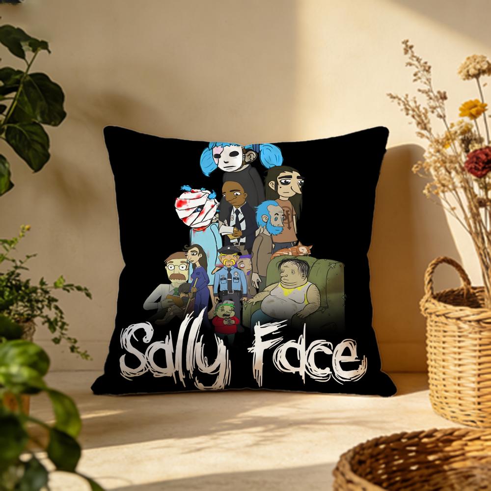 Стильная наволочка для подушки-подушки Sally Facees Универсальная двусторонняя наволочка для дивана, кровати, автомобиля Ежедневный декор