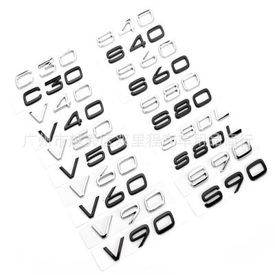 3D ABS Volvo Letters Автомобильный значок-эмблема на багажник для C30 V40 V50 V60 V90 S40 S60 S80 S90 XC40 XC60 XC90 T5 T6 Аксессуары