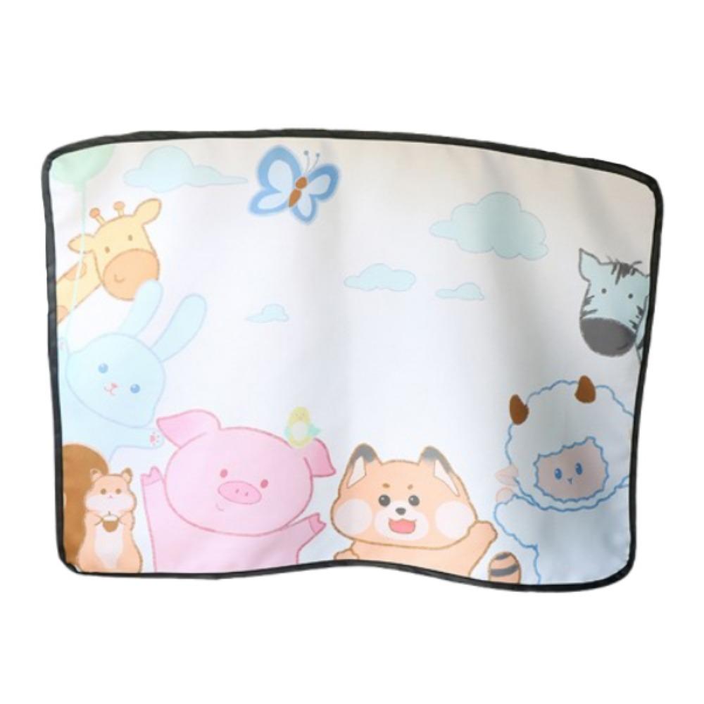 UV Protection Cartoon Car Curtain Embedded Rail Side Window Sunshade Cover  Rear Seat