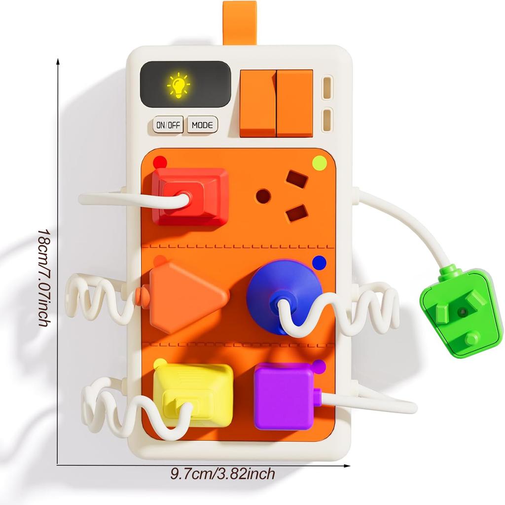 Монтессори Ранние Развивающие Игрушки Сенсорная Розетка-Вилка для Малышей Бизиборд со Светом и Звуками Игрушки для Путешествий в Самолете и Машине Подарок