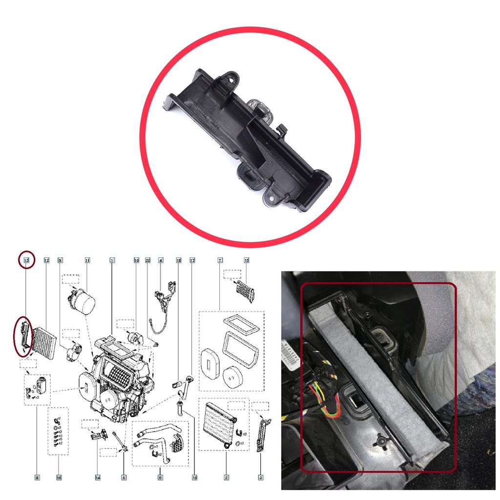 ESP1185 Крышка корпуса салонного фильтра пыльцы для Renault Clio MK4 Captur Logan Sandero MK2 Stepway Xray Vesta 272763745R