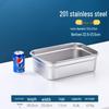 Прямоугольный контейнер для хранения продуктов из нержавеющей стали