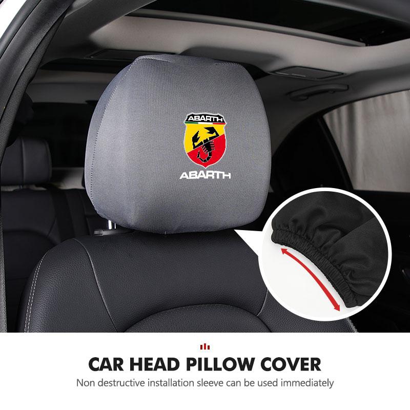 ASF1 Car Seat Headrest Neck Pillow Dustproof Protective Cover compatible for Abarth FIAT 500 Ducato Stilo Palio UNO Astra Bravo Tipo
