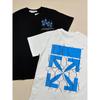 Off-White Летняя новинка 2025 года с принтом Lightning Blue Arrow, классическая футболка с короткими рукавами для мужчин и женщин