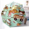 1pc Hello Kitty Autumn Harvest Festival Umbrella - Automatic Opening/Closing, Portable Folding Design, 8-Bone Iron Frame, Outdoor Umbrella, Perfect Gi