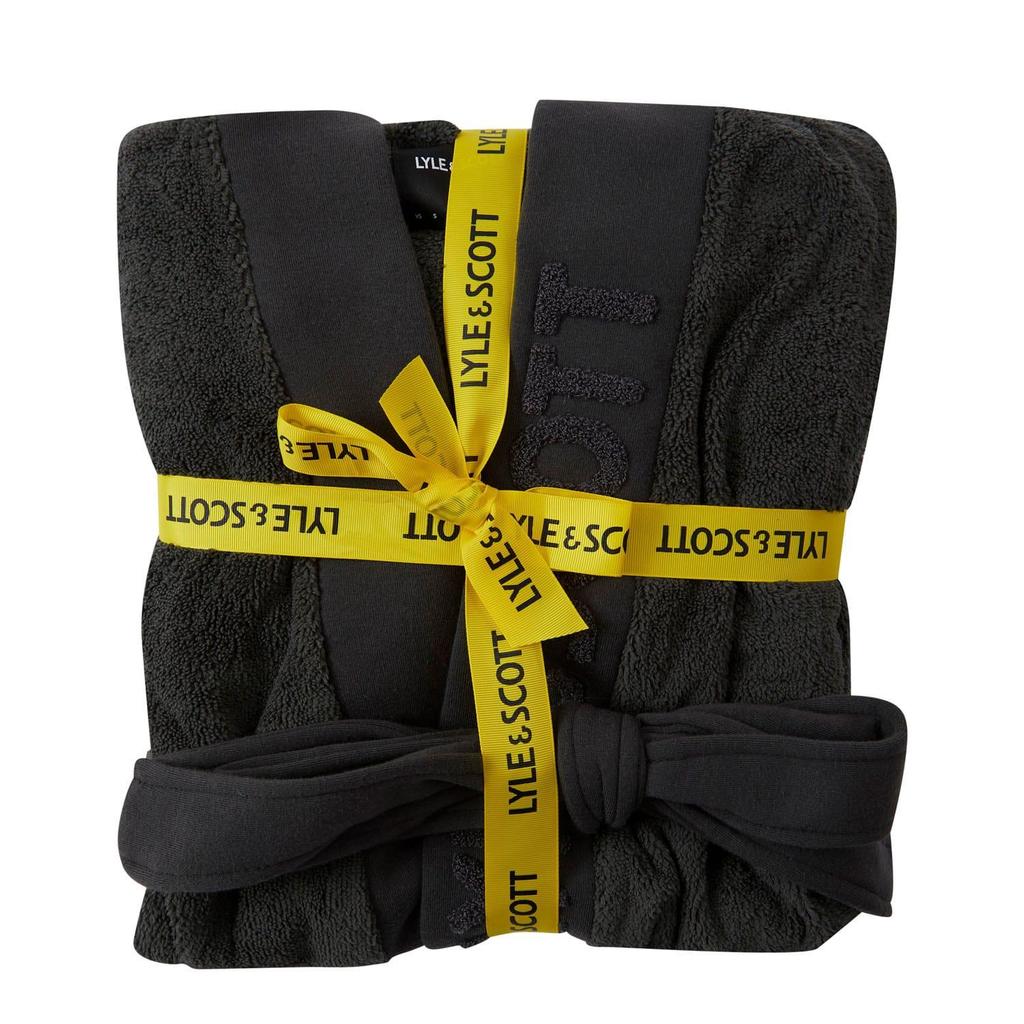 Lyle & Scott Mens Text Jacquard Dressing Gown