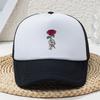 Ladies' Hat Cartoon Skeleton Hand Rose Printed Sponge Baseball Hat Truck Driver Webhat Summer Creative