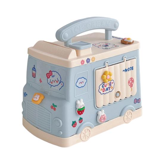 Долговечная копилка с замком, небьющаяся банка для хранения монет