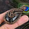 Black Rutile Handmade Copper Wire Wrap Jewelry Pendant 2.44 C8i68
