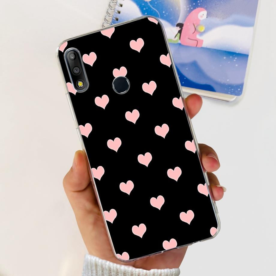 Phone Case For Asus Zenfone Max Pro M2 ZB631KL ZB633KL Silicone Soft Cover Transparent  Capa Flower Jelly Girl Bumper asus ZB631