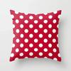 Cute Red Print Geometric Red Plaid Pink Lolita Pillow Cover Decorative Modern Nordic Throw Pillow Cover