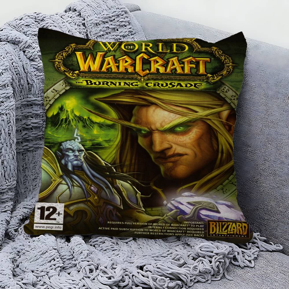 W-World of W-Warcraft Игровая Декоративная Подушка для Комнаты Эстетика Наволочка Домашний Декор Спальня Диван-Кровать Подушка для Дивана 45x45