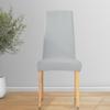 Cover For Chair Narrow Backrest Velvet Plush Thick Light Gray