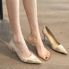 2025 High Quality Ladies Shoes Slip On Women's High Heels Fashion Dress Pumps Women Pointed Toe Shallow Thin Heels Shoes Women