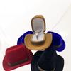 Personalized Western Cowboy Hat Ring Box Flocked Creative Ring Box Jewelry Storage Boxes  Girl
