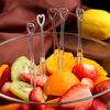 100PCS Transparent Disposable Fruit Forks Household Plastic Fruit Pick Cake Forks Individually Packed Small Forks Dessert Forks