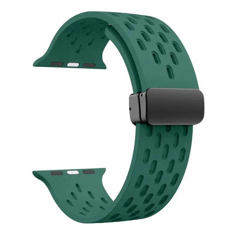 Силиконовый ремешок для Apple Watch band 49мм 45мм 44мм 42мм 46мм 40мм 41мм Браслет Correa iWatch Series 11 9 8 10 SE 7 6 5 Ultra 2