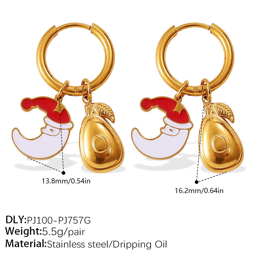 18K Gold Plated DIY Gingerbread Man Earrings - Festive Christmas Collection