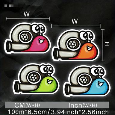 Cute Turbo Snail Vinyl Sticker, Waterproof Decal, Fun Decor for Car, Motorcycle and Helmet
