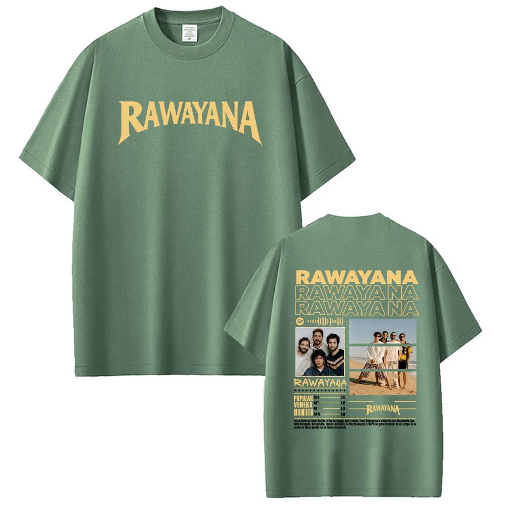 Band Rawayana Quin Trae Las Cornetas Graphic Tshirt Unisex Women Retro Hip Hop T Shirts Casual Summer Crewneck Cotton Tee Shirt