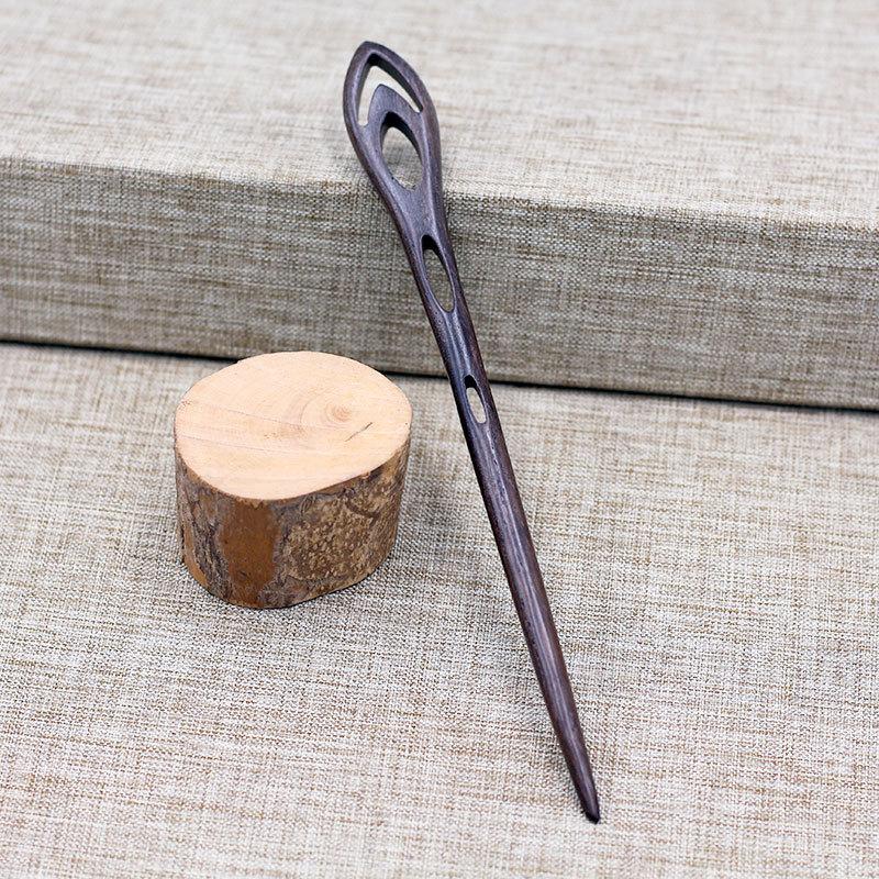 Hair Clasp Ladies Gift Wooden Vintage Ebony Accessories Guajacwood Hairpin