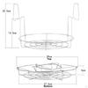 Решетка из нержавеющей стали для консервирования Диаметр 11,4 дюйма Аксессуар Легкая Подходит для стандартных кастрюль со складной конструкцией