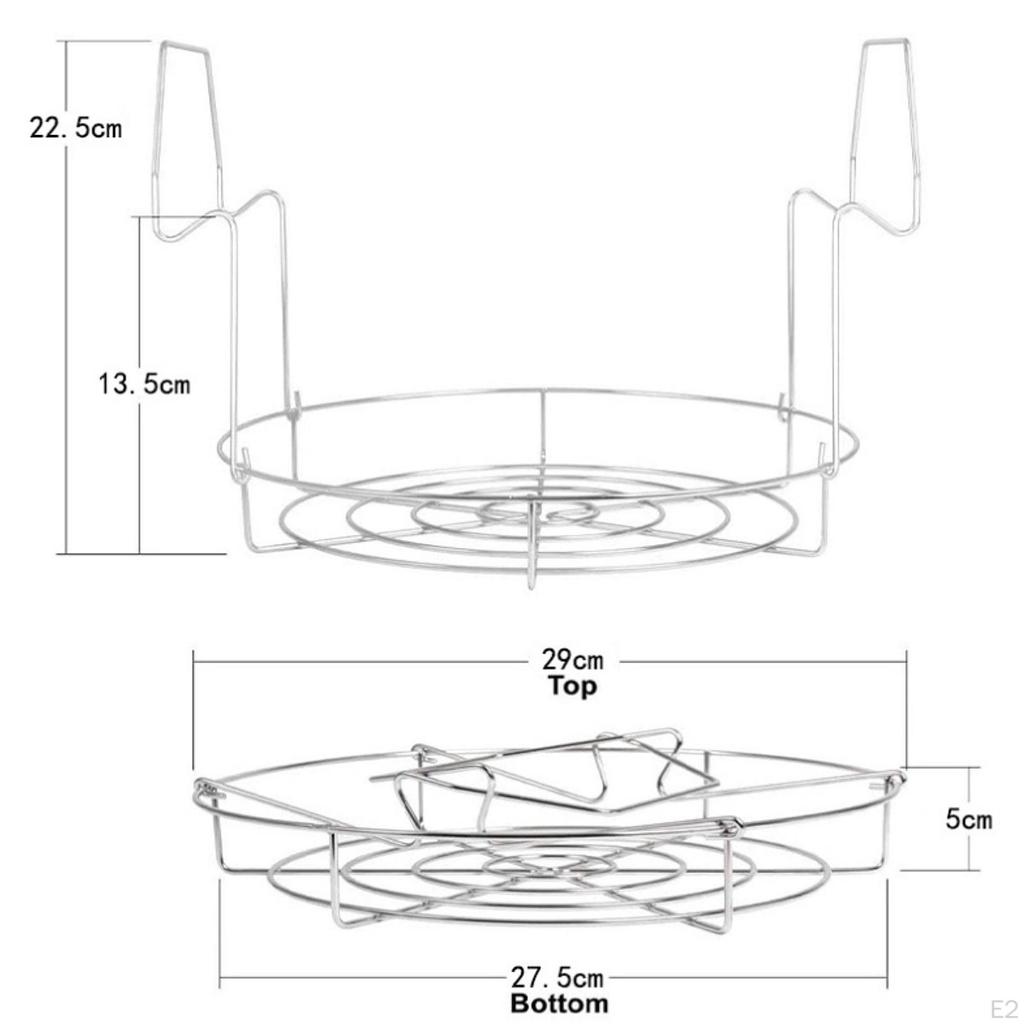 Решетка из нержавеющей стали для консервирования Диаметр 11,4 дюйма Аксессуар Легкая Подходит для стандартных кастрюль со складной конструкцией