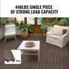 Interlocking Deck Tiles Plastic Wood 10 Pack 12"x12" Waterproof for Porch