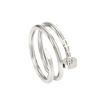 Nail-Shaped Titanium Steel Spiral Ring – High-End Stainless Steel Fashion Jewelry