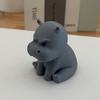3D Printed Cute Hippo Figurines Hippopotamus Sculpture Desk Decoration Miniature Hippo Tabletop Statue Car Ornament