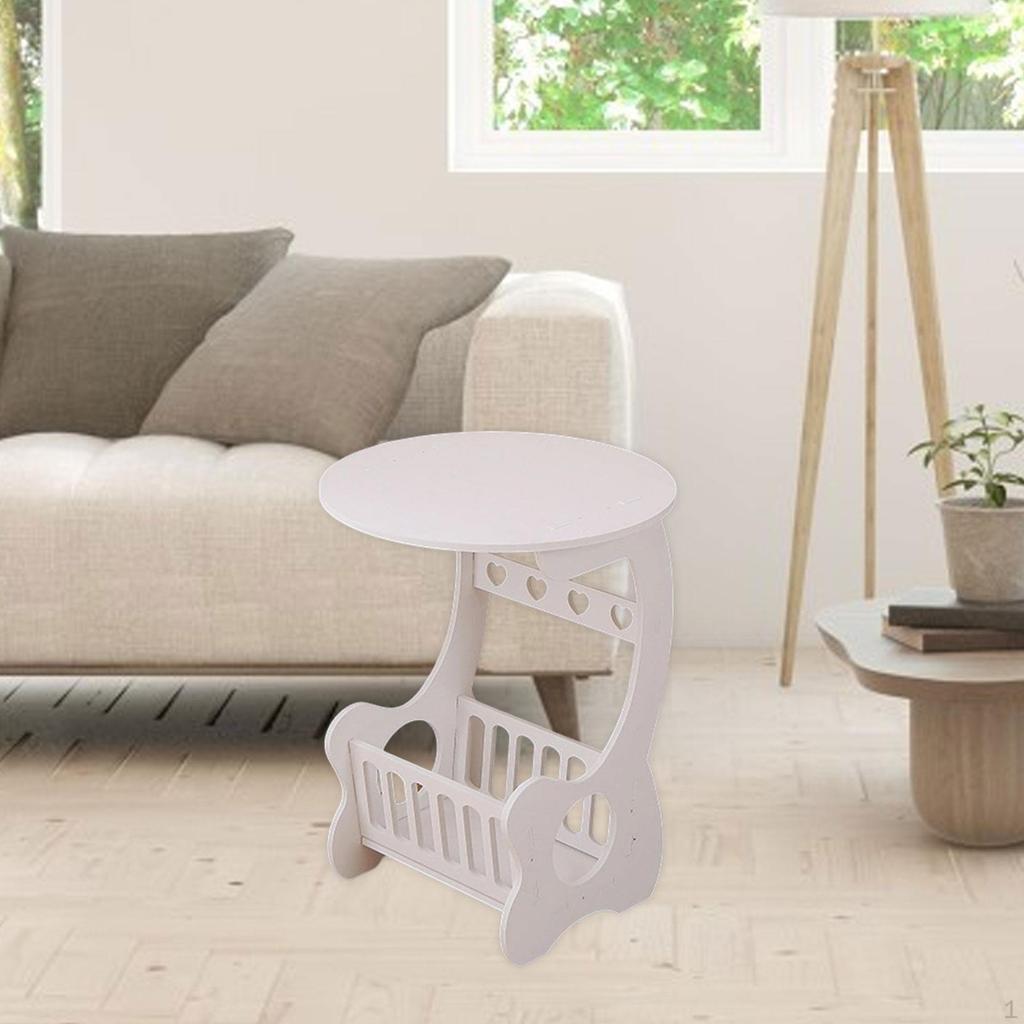 Side Table with Storage for Small Space, Versatile Drink Nightstand Bedroom Bathroom