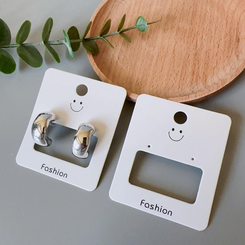 100 шт. Карточки для демонстрации серег, Матовая отделка, Улучшенный дизайн с крючком, Бумажный материал, Набор карточек для витрины ювелирных изделий