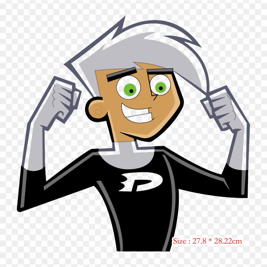 Danny Phantom Tucker Foley Jack Iron On Heat Transfer Printing Vinyl Patches Sticker for Clothes DIY Appliques Washable Patches