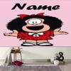 Personalized Mafalda Background Tapestry,Custom Name Birthday Party,Multifunctional Wall Decoration for Home Decor,Various Occasions