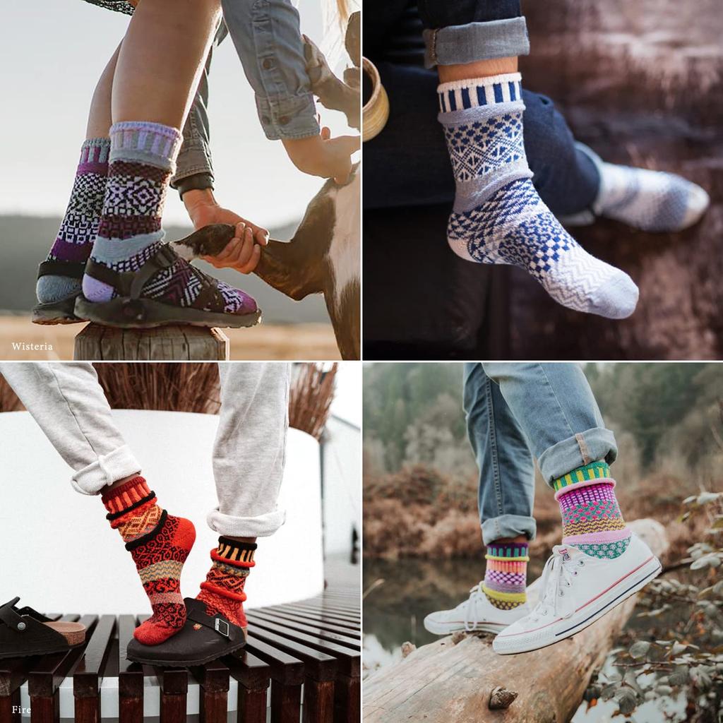Носки для экипажа Rainbow [Solmate Socks] L(27-29см)